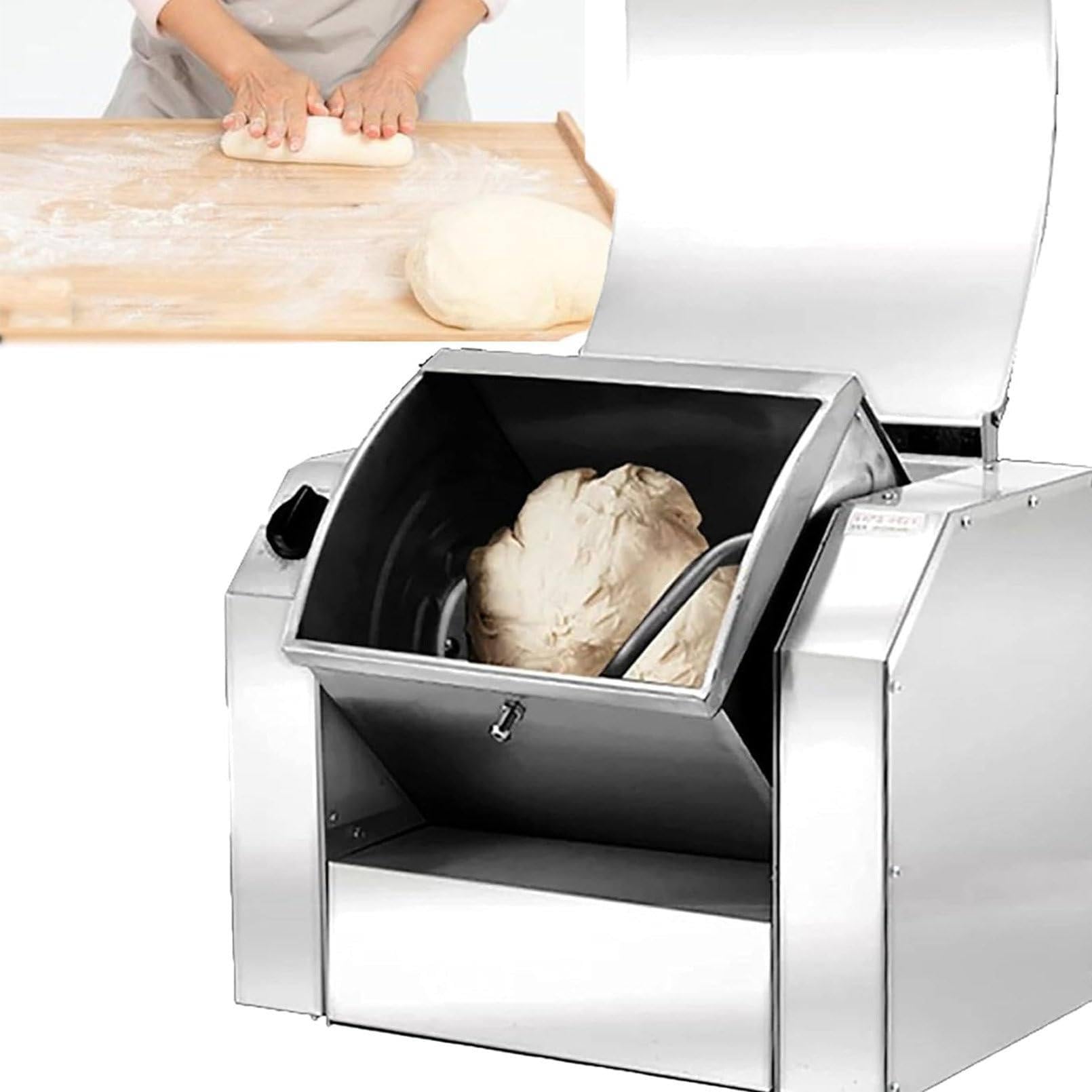 Impastatrice Commerciale, Impastatrice Alimentare Impasto 30kg/h 1000W/1500W Impastatrice Elettrica Impastatrice per Farina Impastatrice per Pasta Pane Impastatrice,5kg