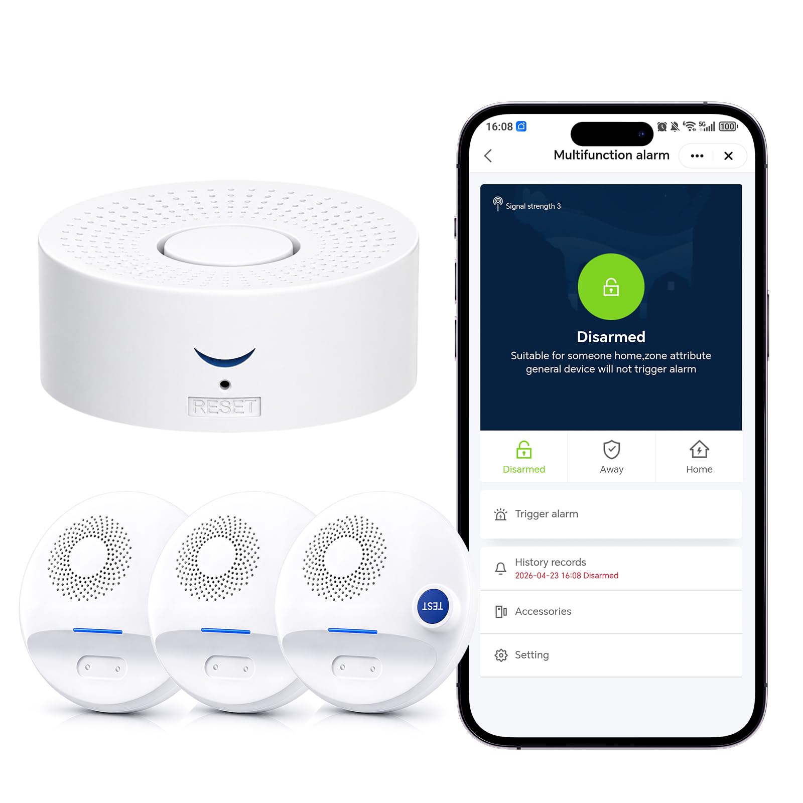 Rilevatore di perdite d'acqua, multipunto, allarme APP, sensore d'acqua wireless conforme allo standard IP67 e allarme gocciolamento per casa, cantina e bagno (4)