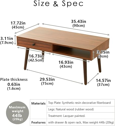 Miniatura 29 de EMOOR Mesa auxiliar plegable de madera rectangular mediana (17.7 x 31.5 pulgadas), color blanco, mesa baja para sentarse en el suelo, espacio