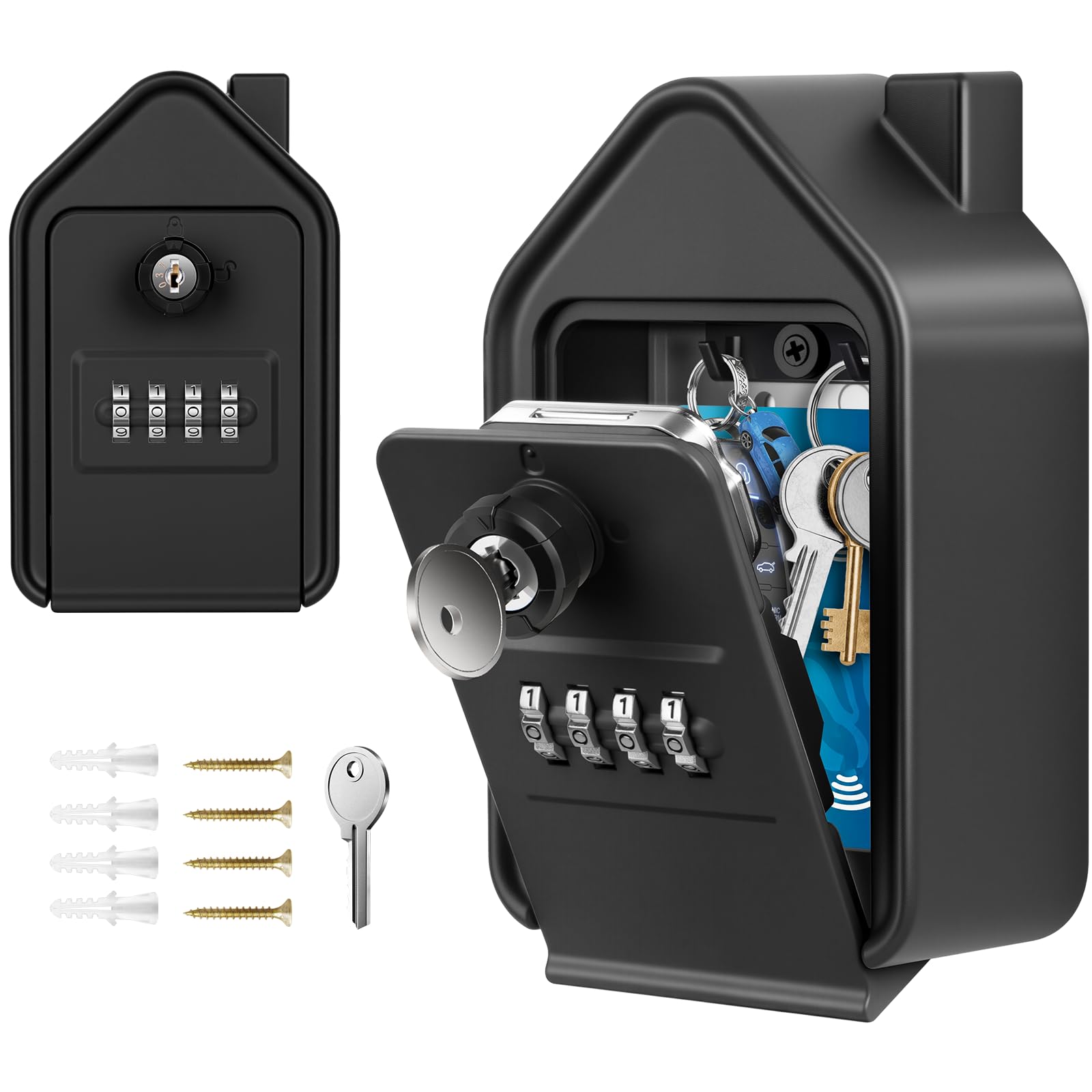 Amazon.com: HUANLANG Wall Mounted Lock Box, Large Key Lock Box