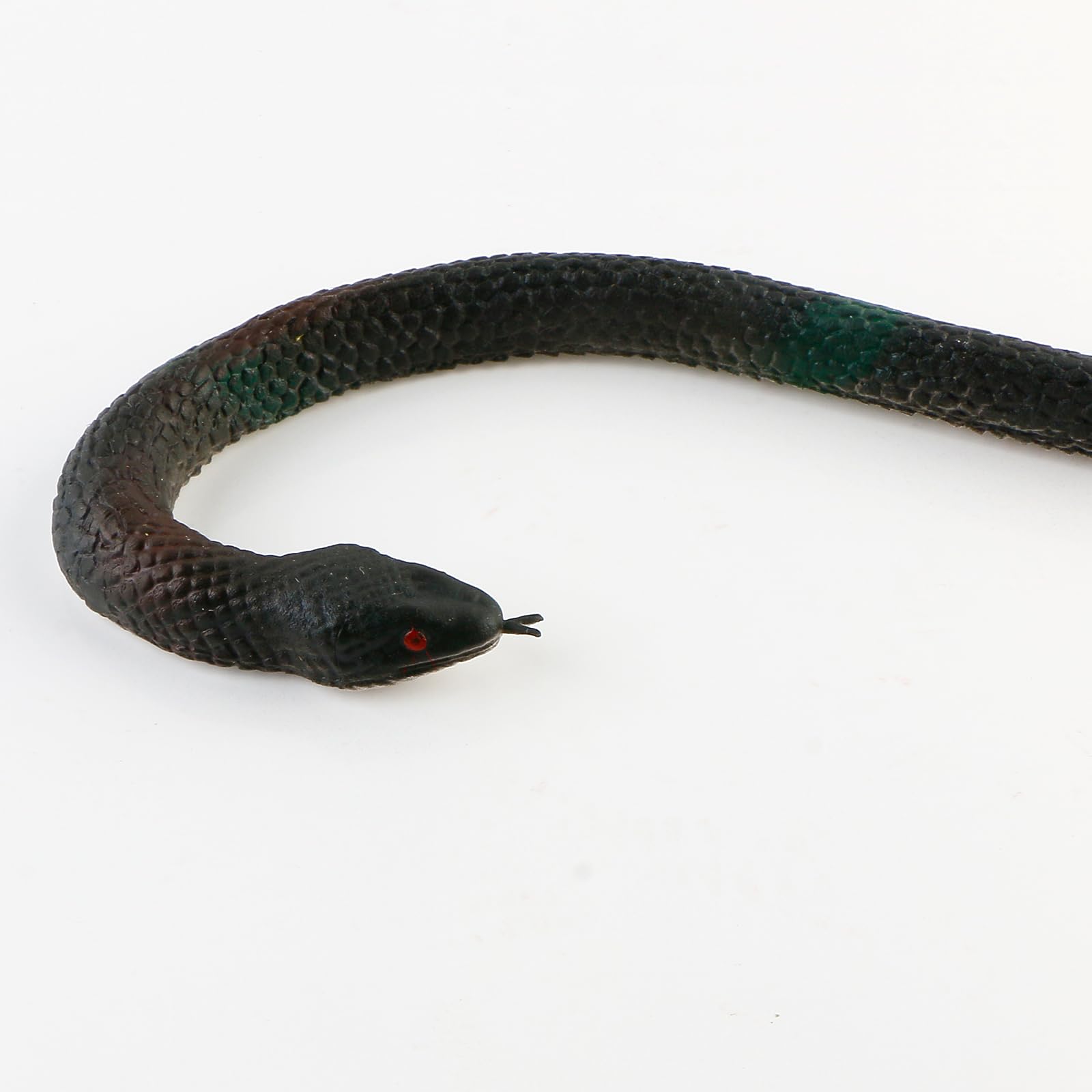 10 serpientes de goma realistas de serpiente de cascabel que se ven reales para accesorios de jardín para mantener alejados a los pájaros negros, accesorios de broma para fiestas de