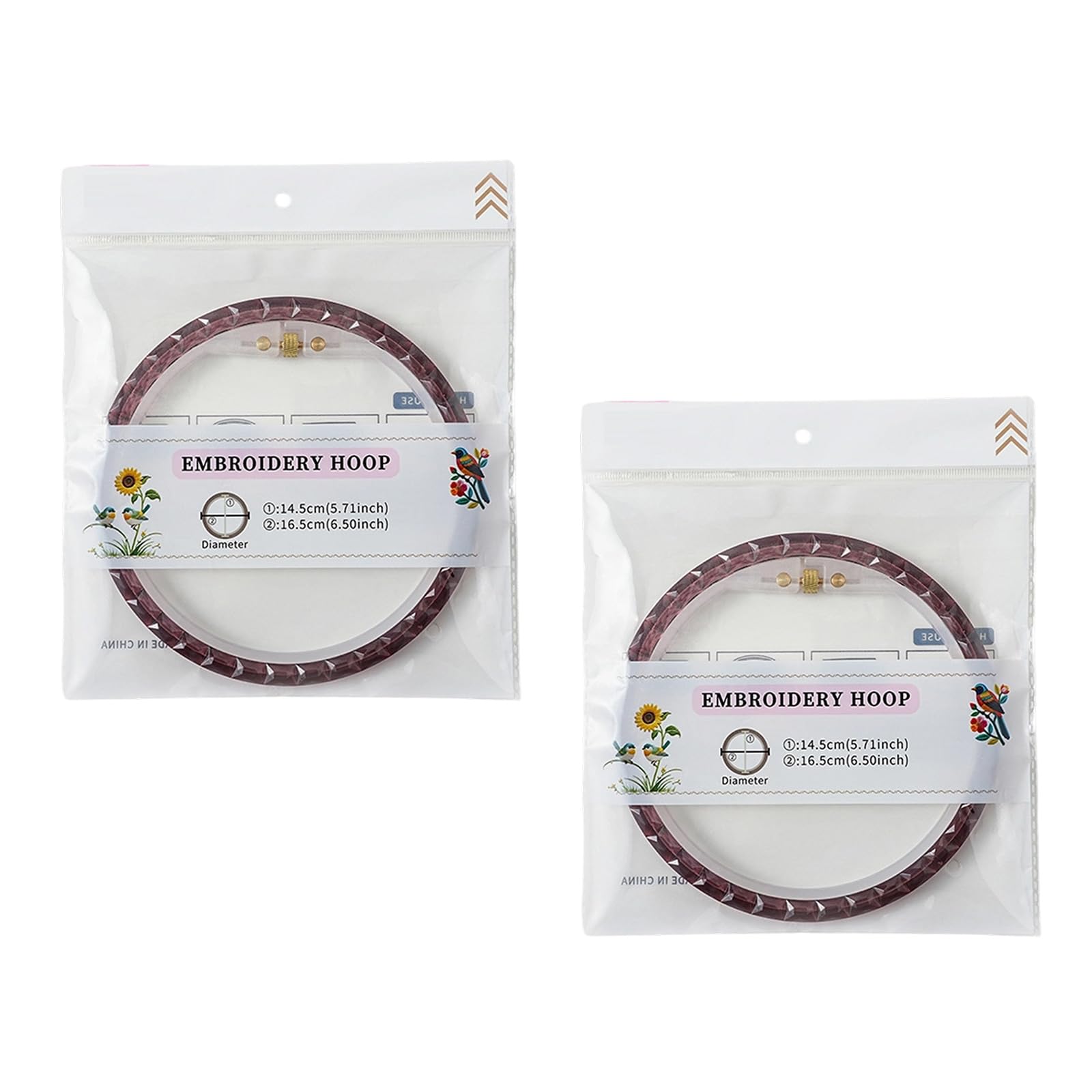 2Pcs Professional Embroidery Frame Circular Embroidery Hoop for Beads Painting Needlework Sewing Project Stone Painting Frame