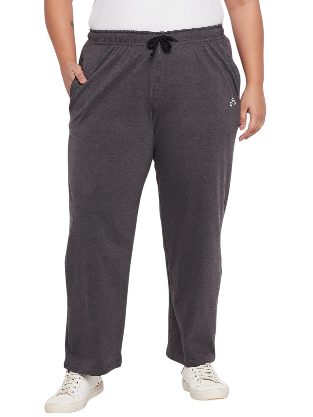 Women's High Rise Cotton Plus Size Pyjama | Lounge Pants with Drawstring & Pockets |Straight Pant-image-44