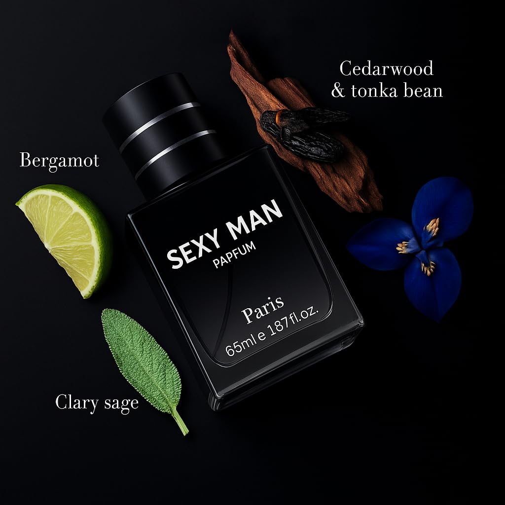 Men's Long Lasting Cologne, Luxury Men's Fragrance with Bergamot, Cedarwood, Tonka Bean and Clary Sage, 55ml/1.87 fl.oz - Image 2