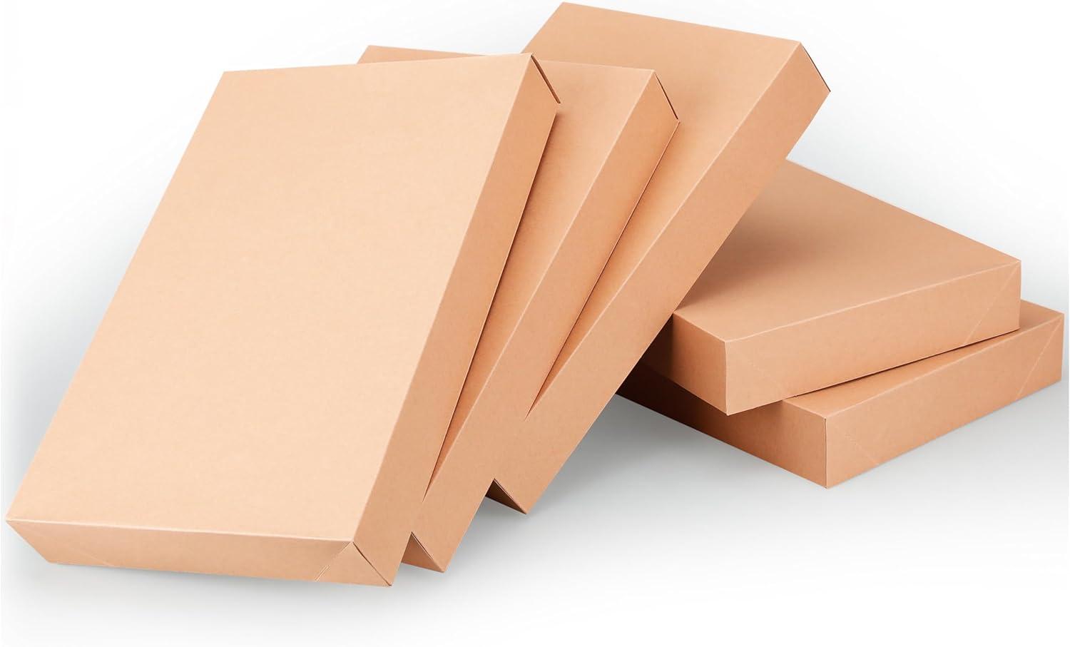 Rsgift Gift Boxes,14x9.5x2 Inch Kraft Paper Gift Box for Presents,Christmas,Wedding,Graduation,Holiday,Birthday Craft Present Packaging (5) Brown Gift Boxes?5PC? 1 Count (Pack of 1)