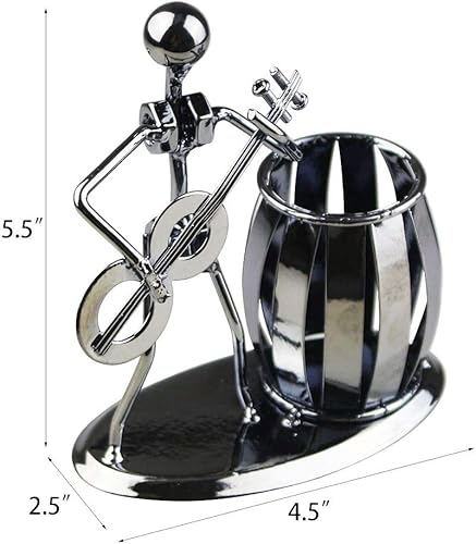 Miniatura 3 de Soporte para lápices de metal, organizador de bolígrafos de suministros de oficina, decoración de escritorio, contenedor (bajo)