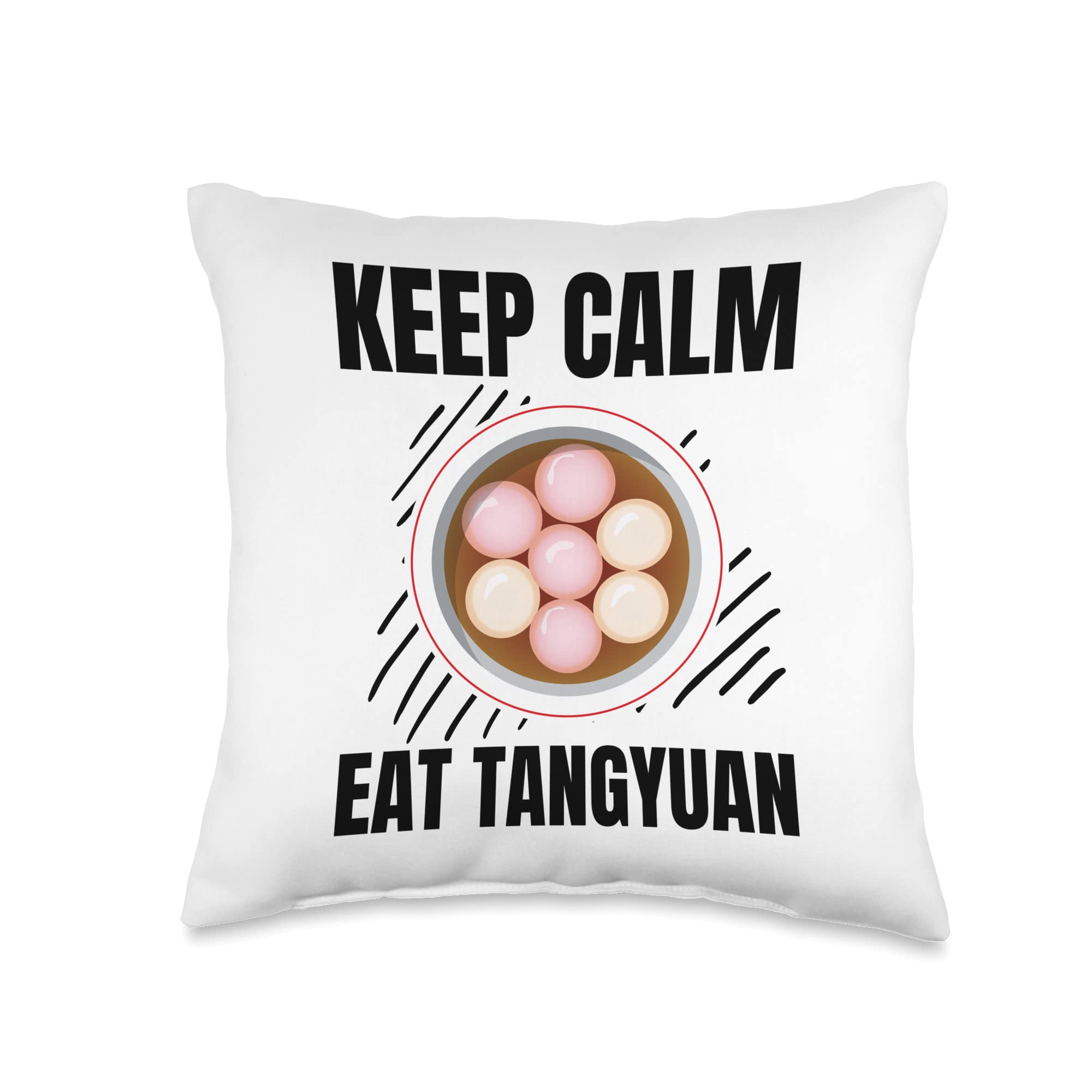 Keep Calm Eat Tangyuan Vintage Grunge Tangyuan Lover Throw Pillow