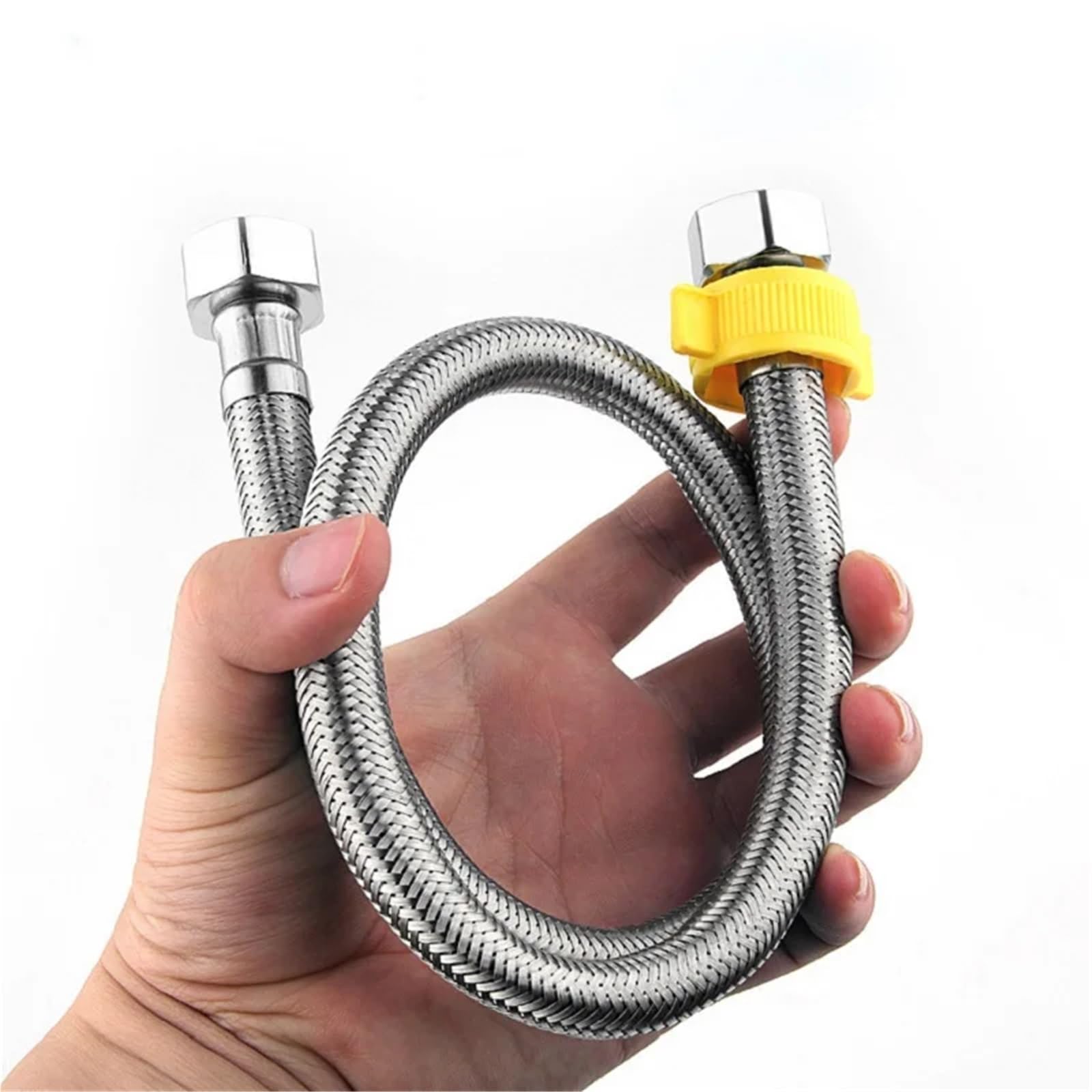 uyaux De Raccordement Robinets Lot de 2 tuyaux d'arrivée d'eau Chaude et Froide, 20 cm à 2 m, en Acier Inoxydable 304, Flexibles de raccordement for Chauffage Domestique(200cm)