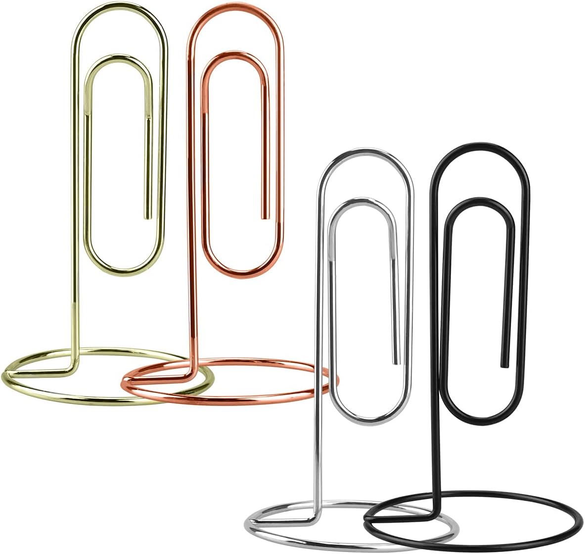 KKC Home 5 Pieces Jumbo Desk Paper Clip Memo Holder Stand