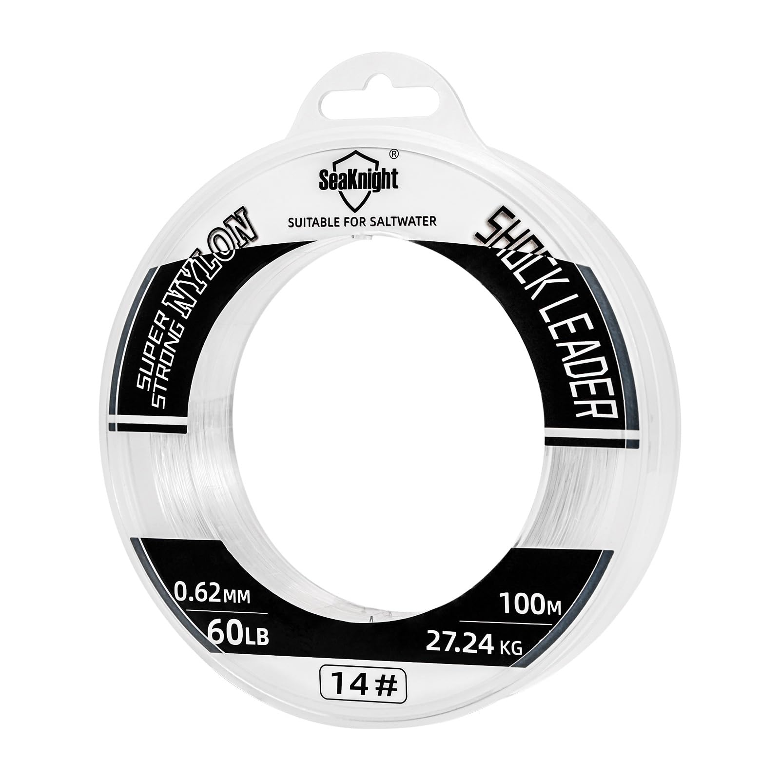 SeaKnight Nylon Shock Leader Fishing Line Super Strong Saltwater 50M/100M Monofilament Sinking Fishing Line For Sea Fishing 25-200LB