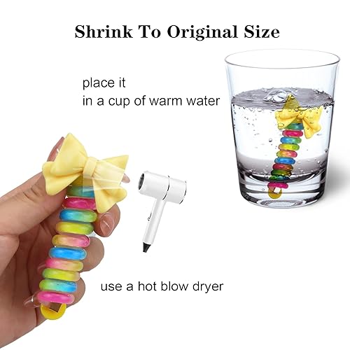 Miniatura 5 de Lazos para el cabello 5 P para niños y niñas, soportes impermeables para coletas de caballo para adolescentes, accesorios para el cabello para niñas