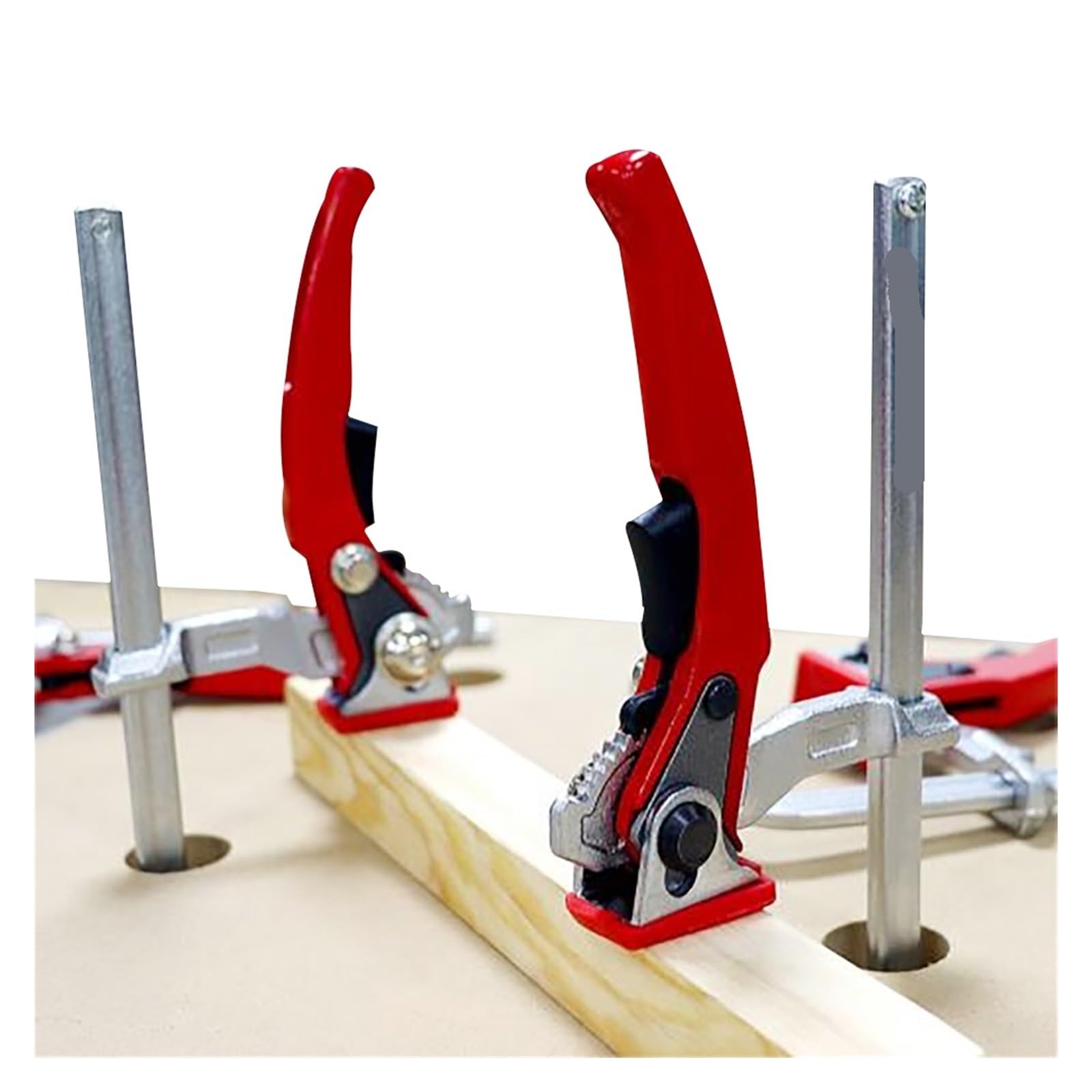 abrazadera de mesa con trinquete Abrazadera de riel de guía rápida de 160x60mm, sujeción F for herramienta manual de 2 uds.
