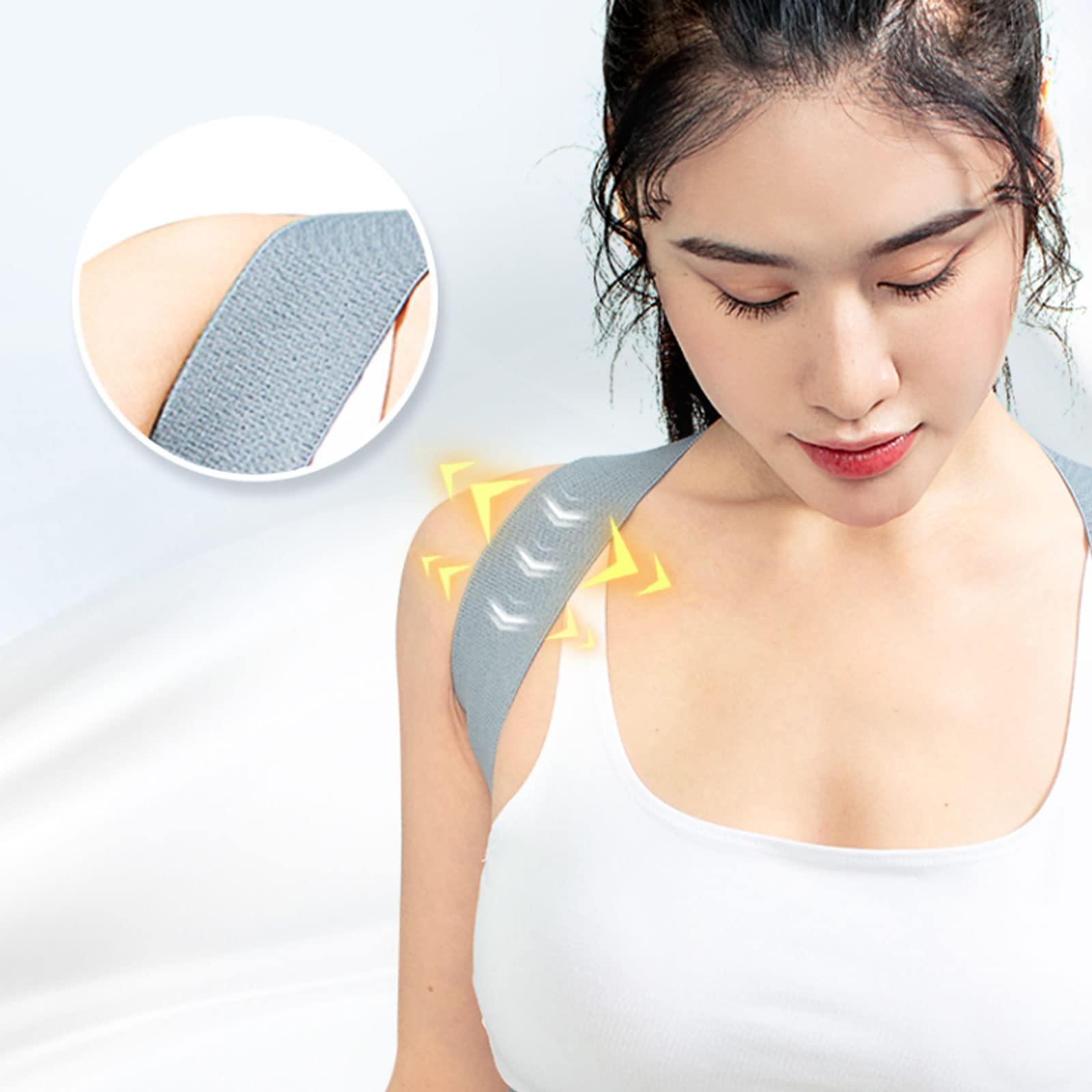 Corrector De Postura Soporte De Espalda Hombro Cintura Soporte Lumbar, Faja Ajustable para Postura-Apoyo Muscular con Memoria Enderezador