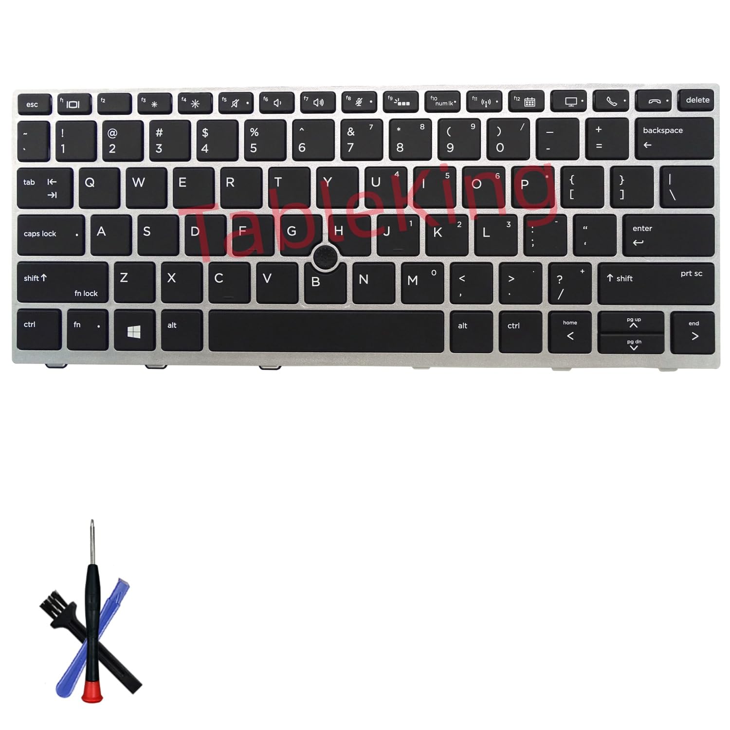Zapasowa srebrna podświetlana klawiatura do HP EliteBook G5 830, 836, 730, 735, 735 G6 (US English, podświetlenie)