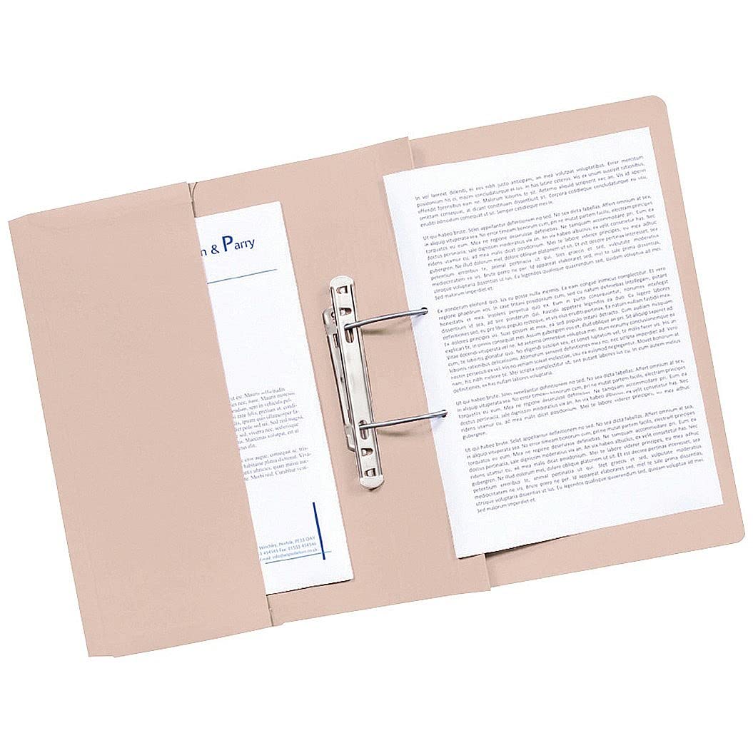 Q-Connect Transfer Pocket File 38Mm Capacity Foolscap Buff (Pack 25)