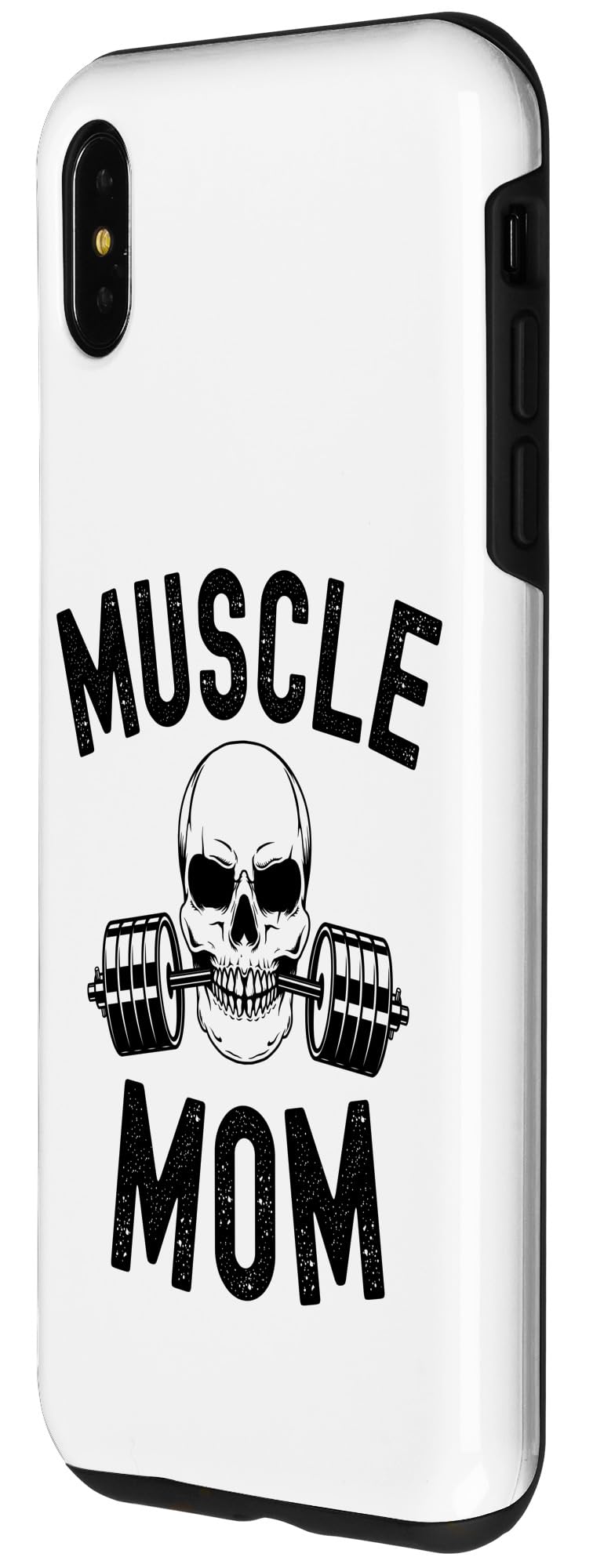 iPhone XS Max Muscle mom gym Weightlifter mom skeleton barbell mom gym Case