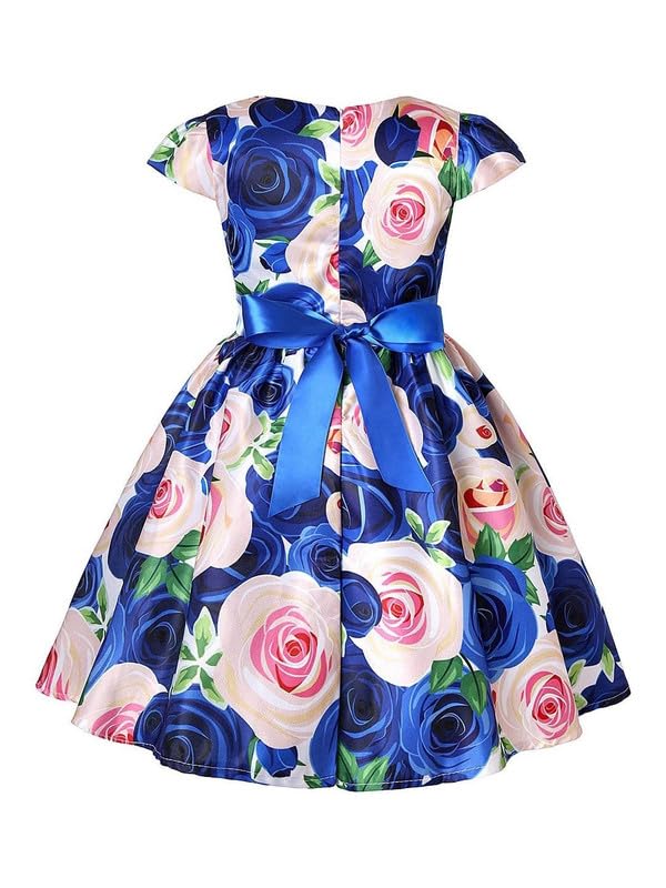 Image of Niren Enterprise Multipatteren Baby Girl's Knee Length Frocks with Digital Prints