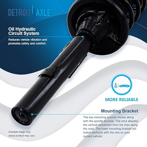 Miniatura 1089 de Detroit Axle - Puntal delantero para Hyundai Sonata 2012-2014 2012-2015 Kia Optima, puntal lateral izquierdo con montaje de resorte helicoidal 2013