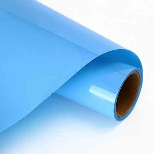 3D Puff HTV, 10inch x 3.3feet 3D Puff Heat Transfer Vinyl Roll, Sky Blue 3D Puff Iron On Vinyl for DIY T-Shirt Clothes Bag Pillow Textile Fabric,