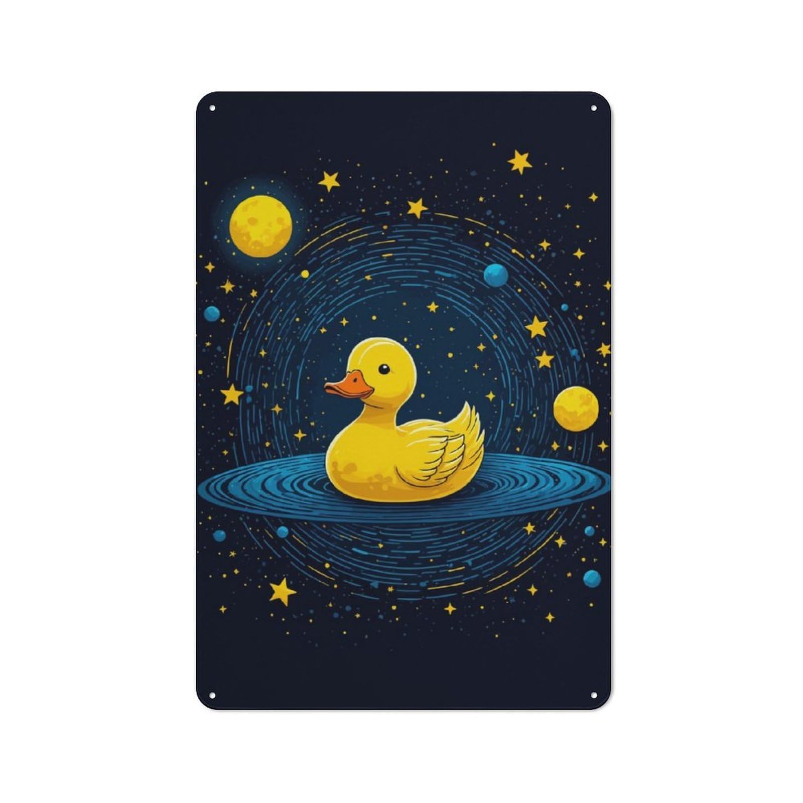 Retro Retro Metal Sign 30x20cm Featuring Space Duck Goose, Garage Wall Decor for Garage, Hobby Room, Office Or Man Cave