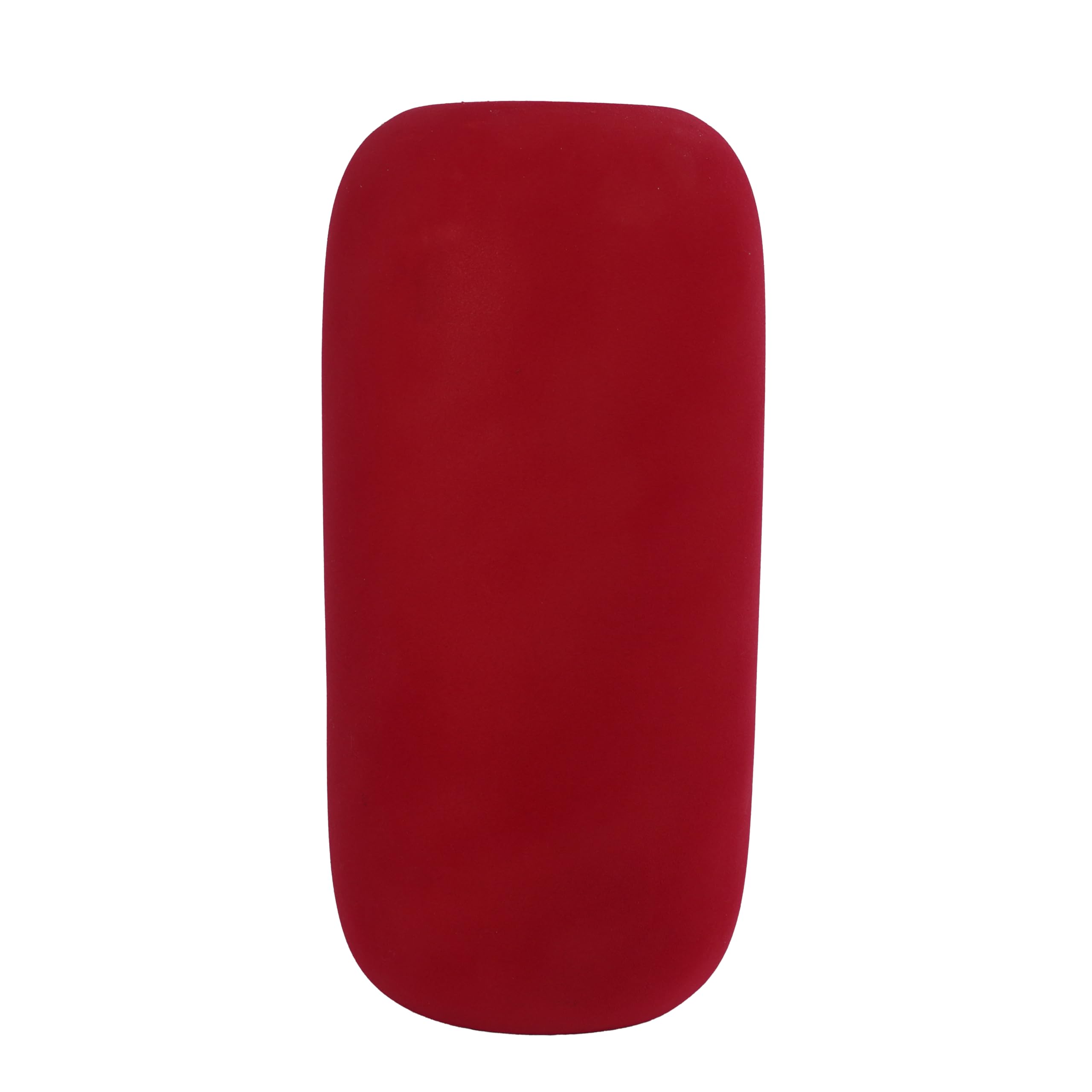 Hohe dekorative Vase aus Keramik mit Samteffekt Blumenhalter Modern Rot oder Schwarz Elegant Soft Touch für Wohnkultur 17 x 17 x 35 cm
