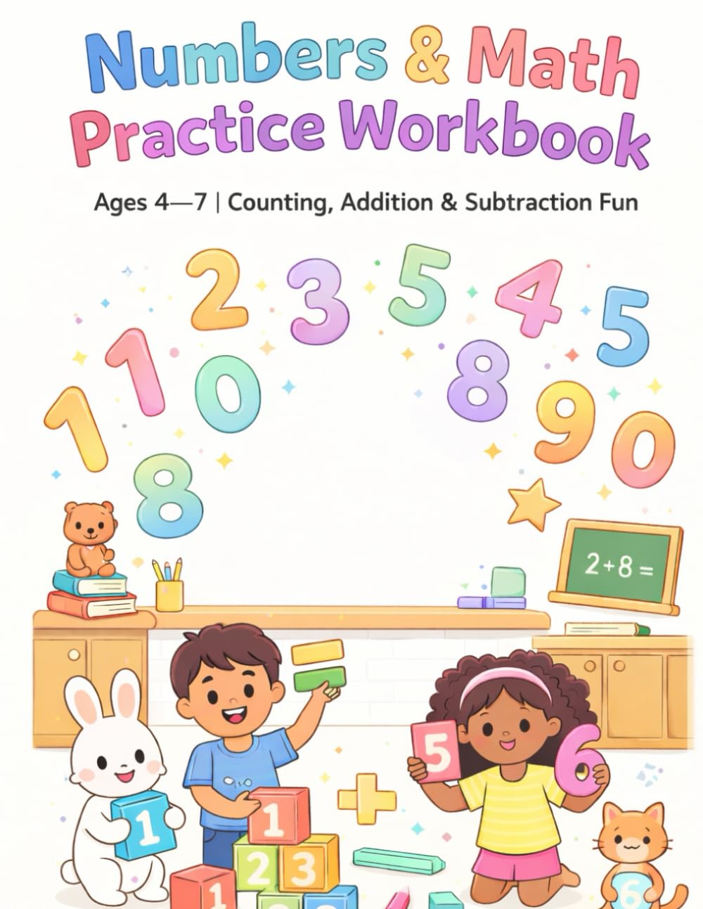 Numbers & Math Practice Workbook for Kids (Ages 4–7): Counting, Tracing, Addition, Subtraction & Fun Math Activities for Preschool and Kindergarten (Kids fun and activity)