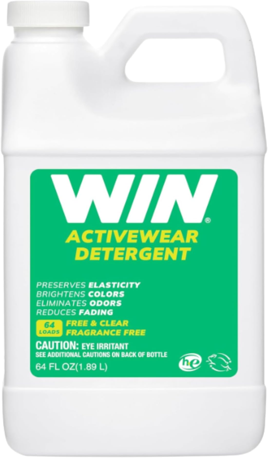 WIN Activewear Detergent - Free and Clear (64oz) - Sports Detergent Odor Con...