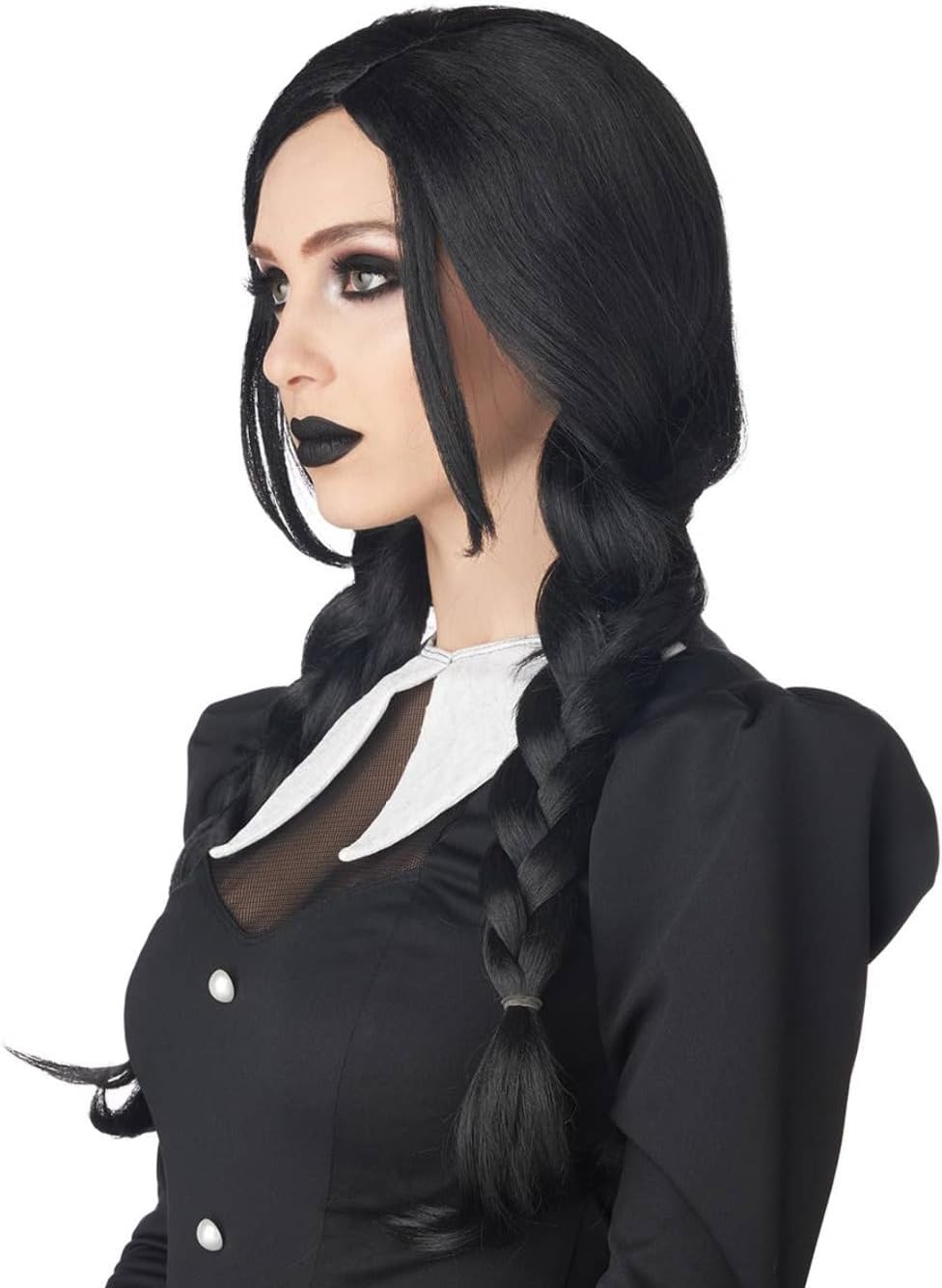 California Costumes, Dark Braids Wig, Black - Image 3