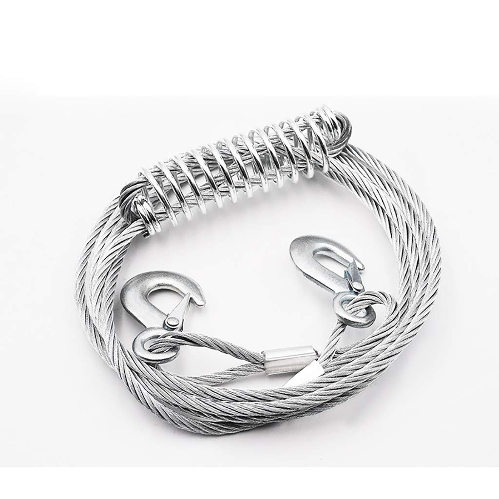 Corde de traction automobile et SUV avec câble métallique et ressort tampon de secours