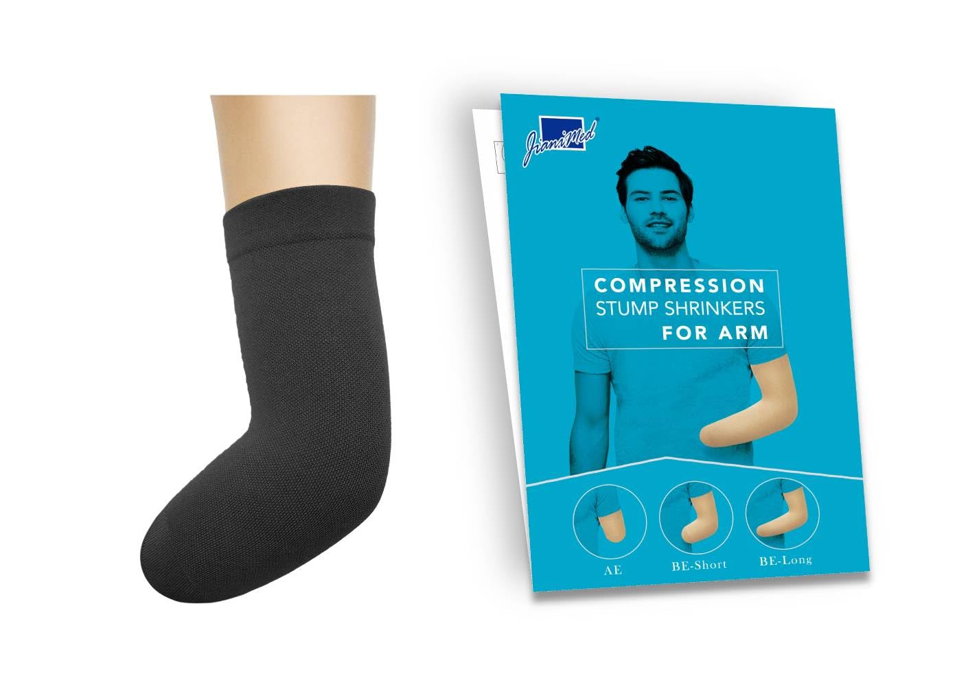 Prosthetic Stump Shrinkers for Arm–Below Elbow - Short, Compression, Healthcare, Amputee arm Sleeve, 20-30, Elastic, Taiwan Excellence M