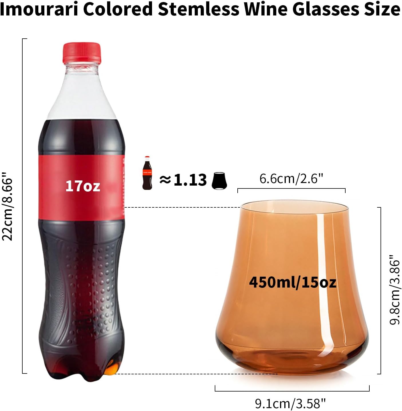 Crystal Stemless Wine Glasses: Set of 4-15oz Cute Brown Hand Blown Amber No Stem Wine Glass for Fall Autumn Winter Dinner - Image 3