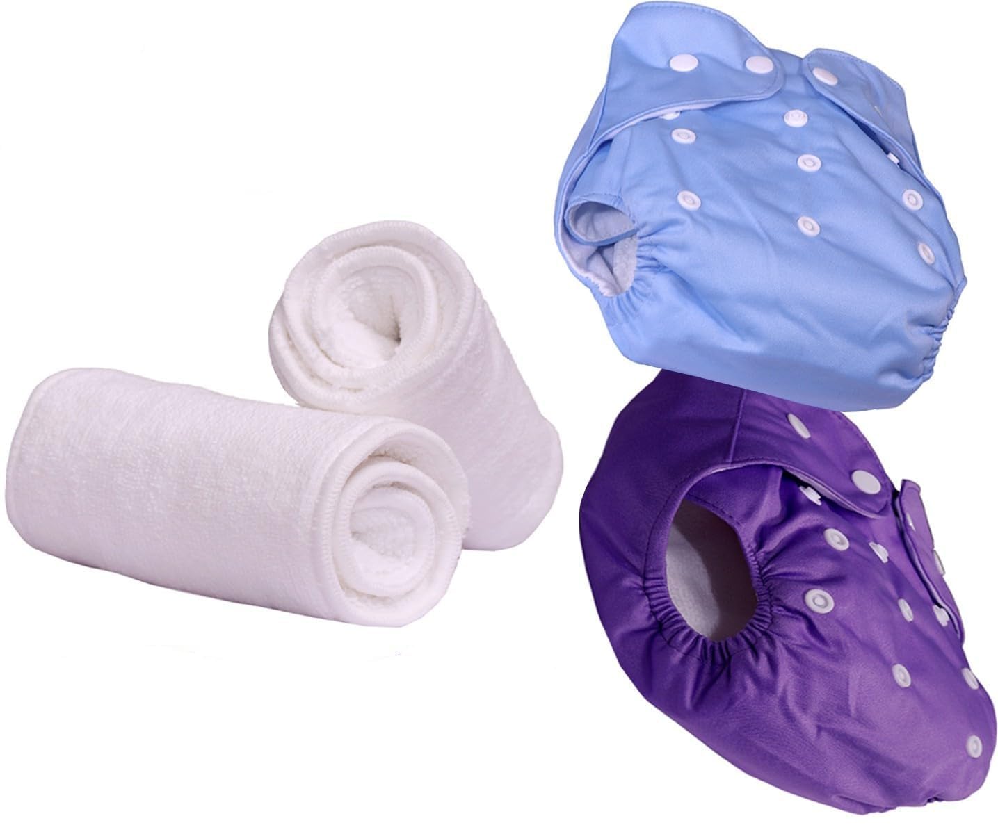Leakage-proof cloth diapers for babies, high absorbent 2 reusable diaper 2 insert pad combo pack washable cloth diaper free size 0-3 Yr baby adjustable pocket (Pack of 2)-image-24