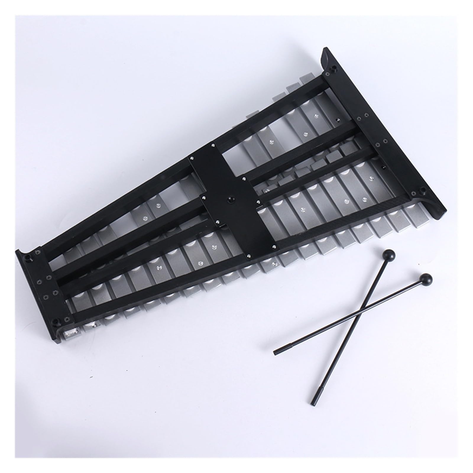 Glockenspiel 32 Note Glockenspiel Pieghevole Portatile Pratico Strumento a percussione con Piastra in Alluminio