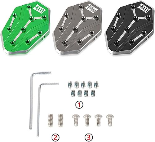 Miniatura 6 de CNC aluminio Motorcycle Kickstand Side Stand Enlarge Extension for Kawasaki Z900 Z650 Z800 Z1000 Ninja 650 1000 SX (Color  Black VERSYS650)