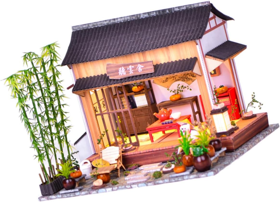 1Set Chinese Style DIY House Model Kit Assemble Model for Miniature Creative Craft Decoration for Home Decor