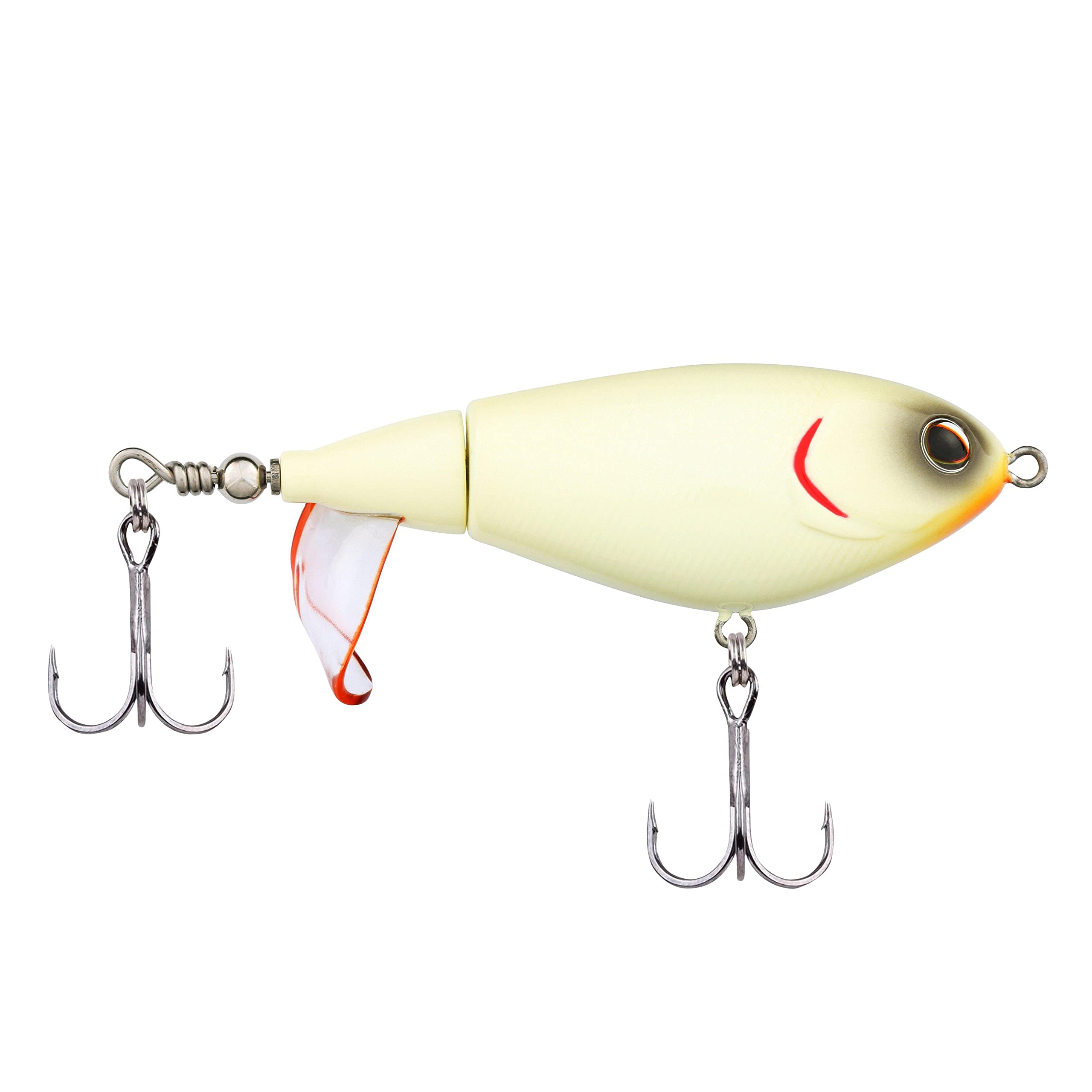 Berkley Choppo Topwater Fishing Lure – Easy-to-Use Prop Bait for Bass and Predatory Fish, Creates Maximum Surface Disturbance and Noise – 7.5cm / Bone