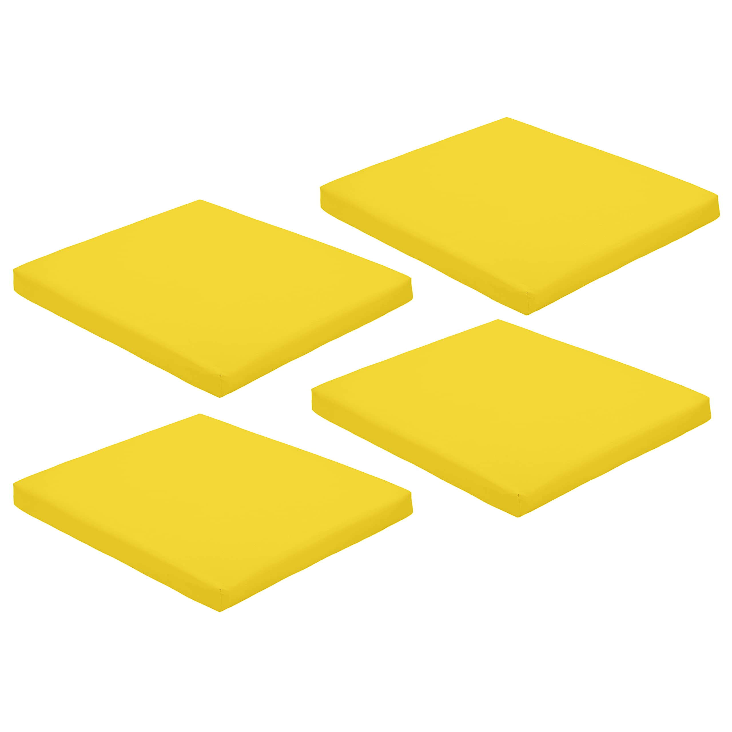 Gardenista Garden Slip Free Chair Seat Pad | Water-Resistant Durable Garden Chair Seat Pads | Thick Cushion with Secure Ties for Indoor & Outdoor Use | Comfy and Lightweight (4, Yellow, 40x40x5) — image 1
