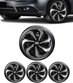 Jogo 4 Calotas Spider Preto/Prata aro 15 HYUND HB20 Hatch HB20s Sedan 2015 2016 2017 2018 2019 2020 2021 2022 2023 2024