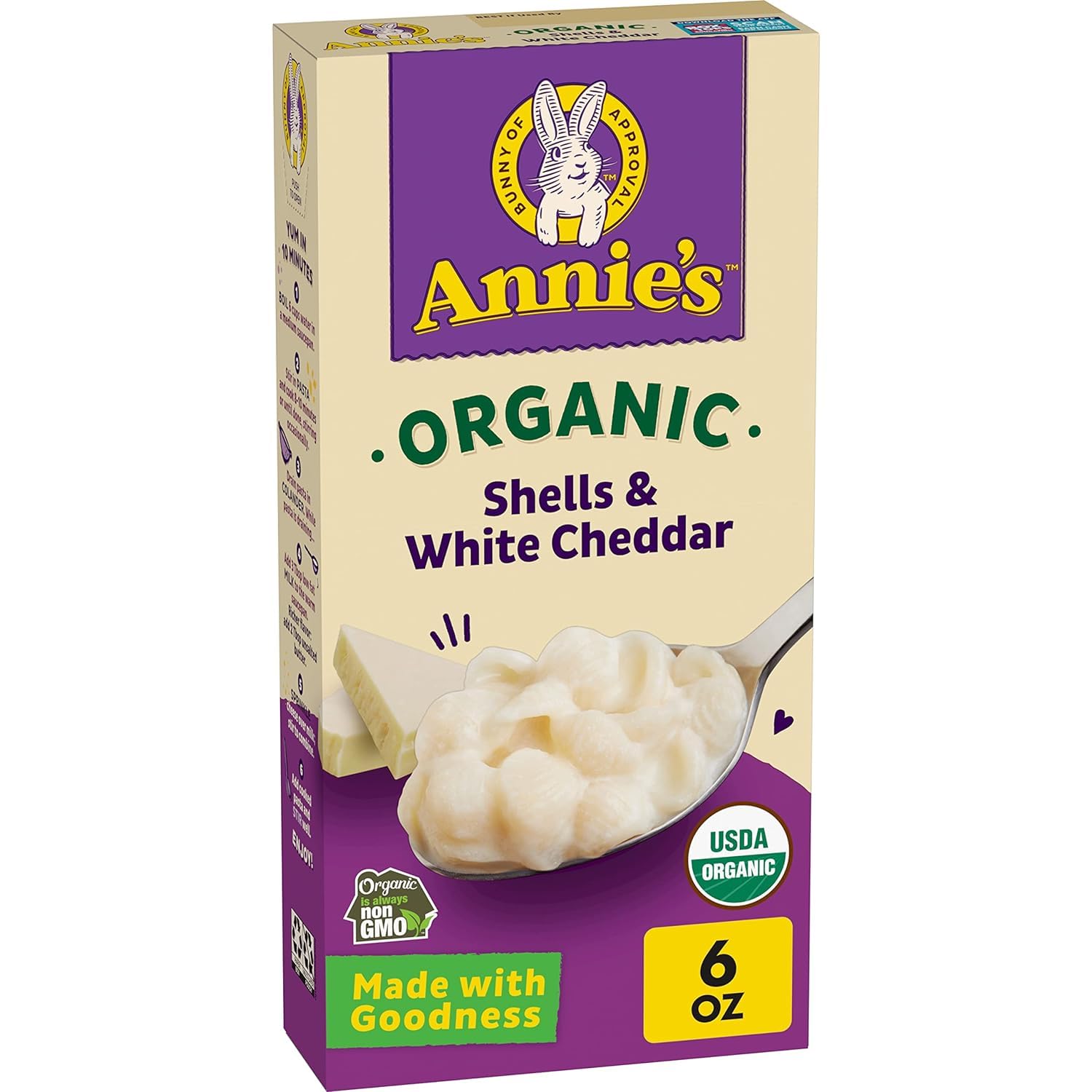 Annies Organic Shells With White Cheddar Macaroni And Cheese 170gm