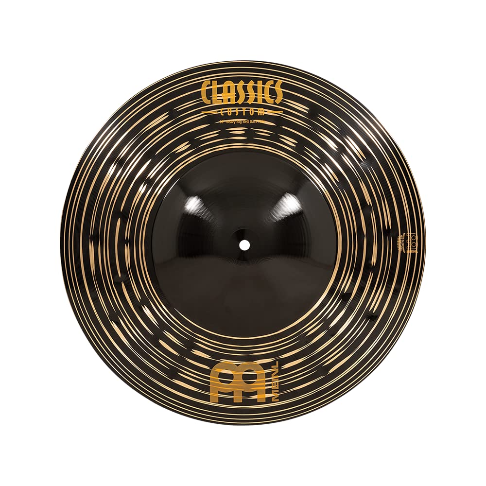 Meinl Cymbals Classics Custom Dark Big Bell Ride Heavy — 18 Zoll (Video) Schlagzeug Becken (45,72cm) B12 Bronze, Dunkles Finish (CC18HBBDAR)