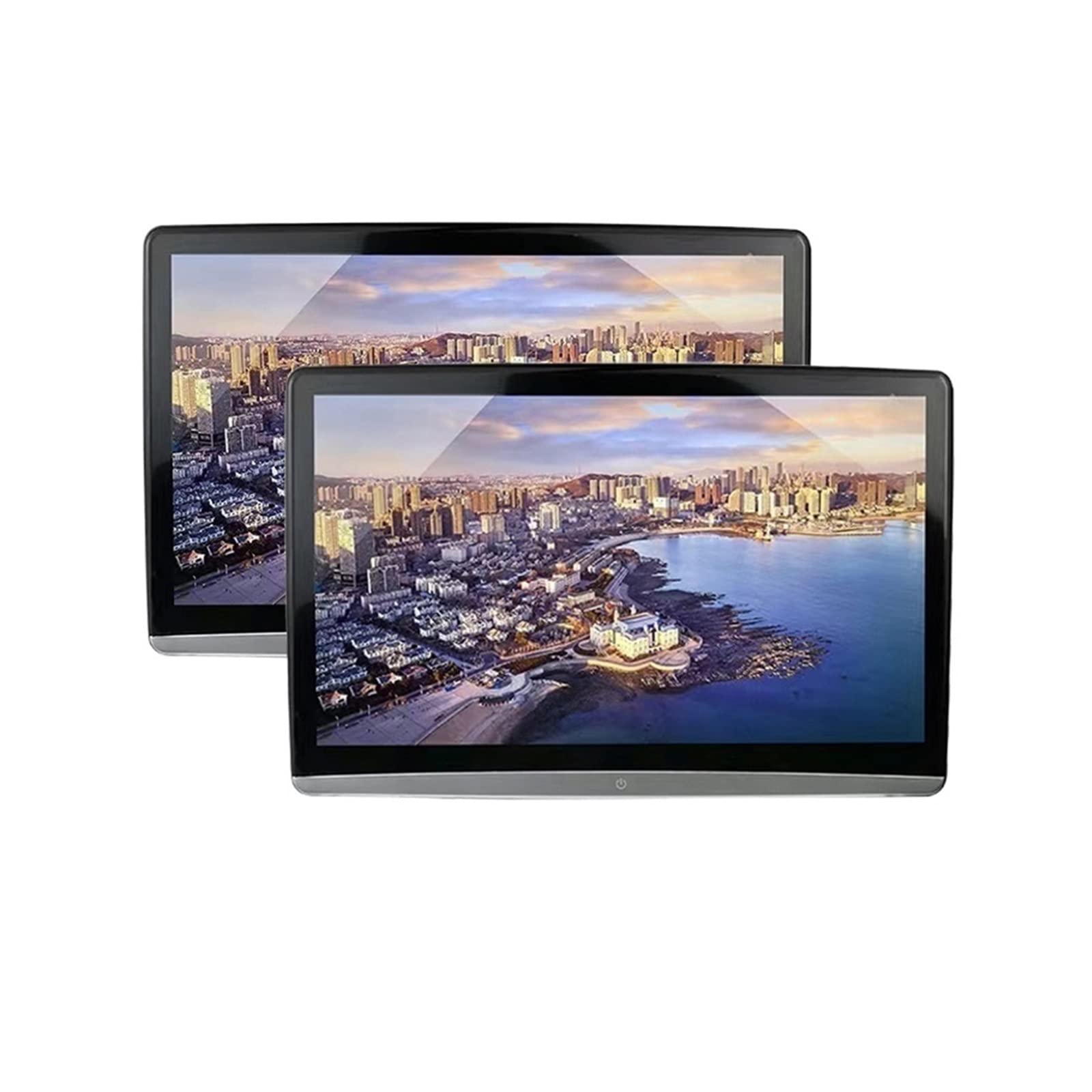 Wyświetlacz montowany za zagłówkiem samochodu Wielofunkcyjny ekran dotykowy Tablet Odtwarzacz filmów 4K Tylne siedzenie samochodu TV Monitor Link Wyjście Rodzinne wycieczki(2 PCS Android)