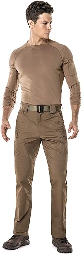 Miniatura 9 de CQR Men's Flex Stretch Tactical Pants, Water Resistant Ripstop Cargo Pants, Lightweight EDC Outdoor Hiking Work Pants