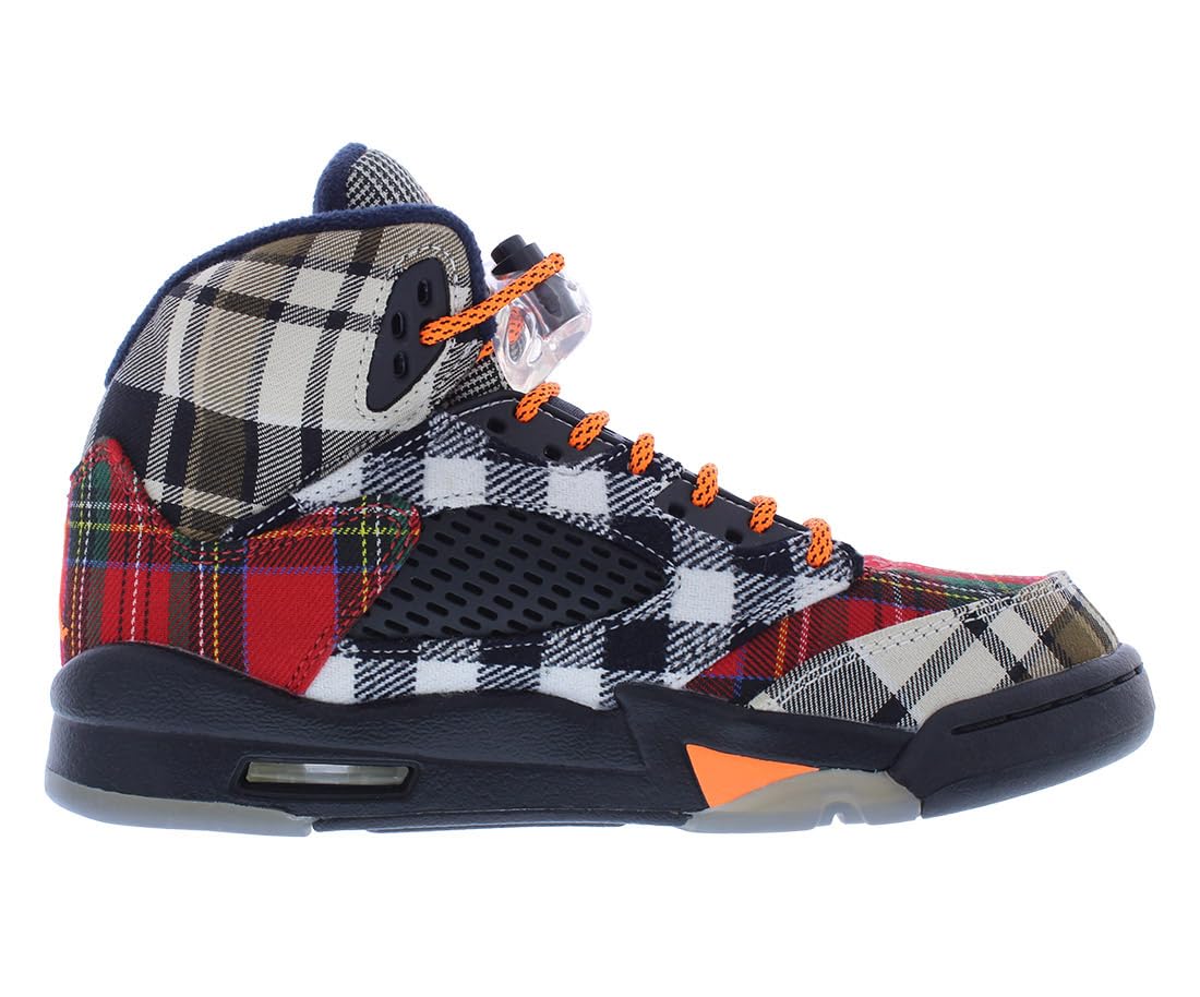 NIKE Air Jordan 5 Retro Plaid Big Kids Shoes Size-7