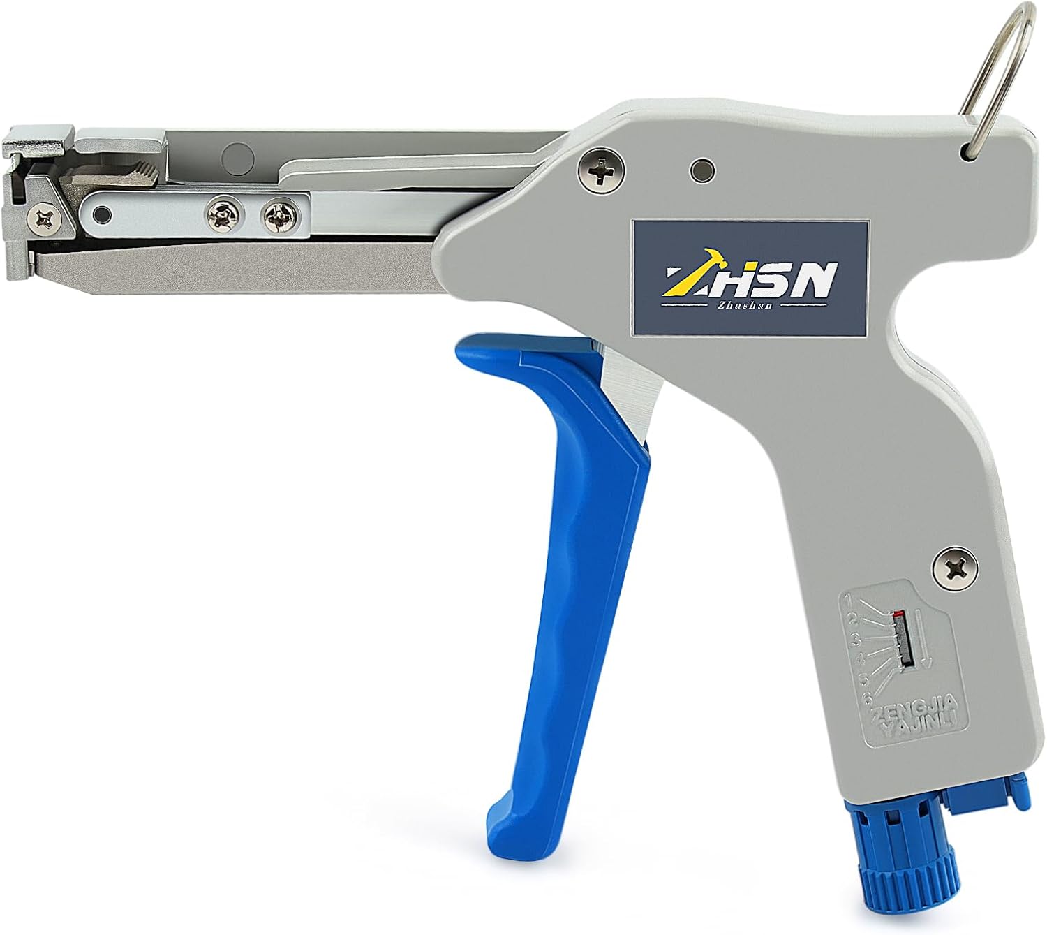 Zhushan Cable Tie Gun Tool – Durable, Low-Effort Design with Adjustable Tension, Fast & Easy Zip Tie Cutter for Nylon Cable Ties