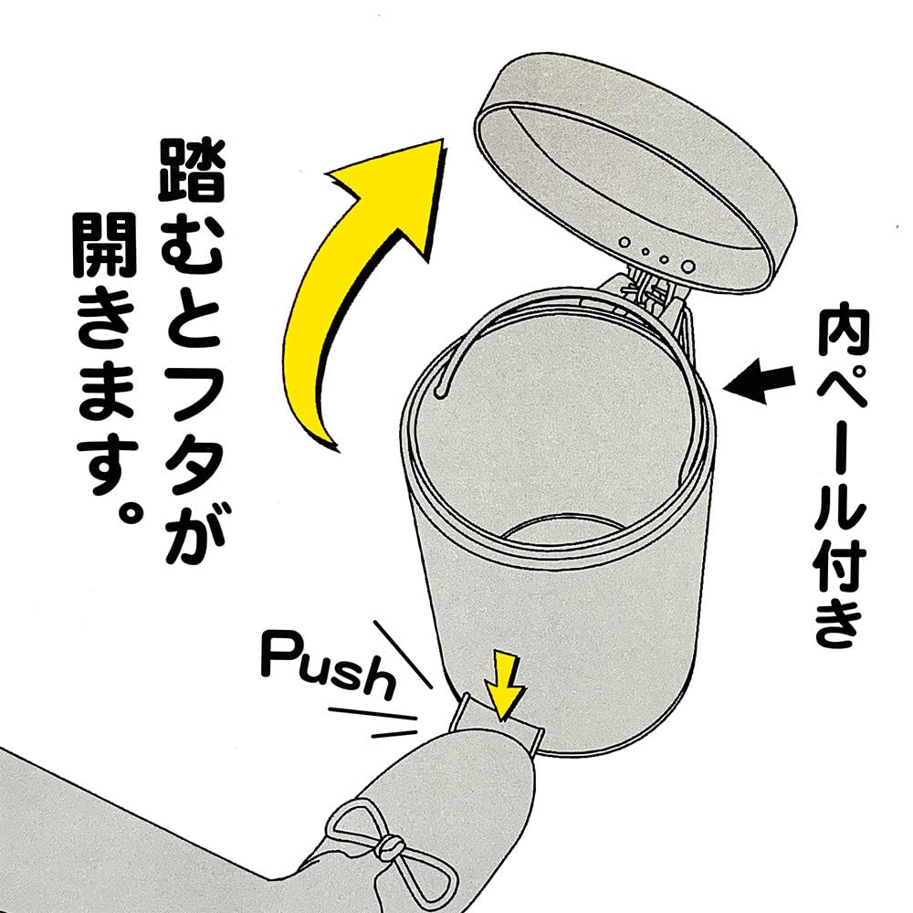Amazon｜北電子 JUGGLER ジャグラー ダストボックス5 ゴミ箱 ペダル式