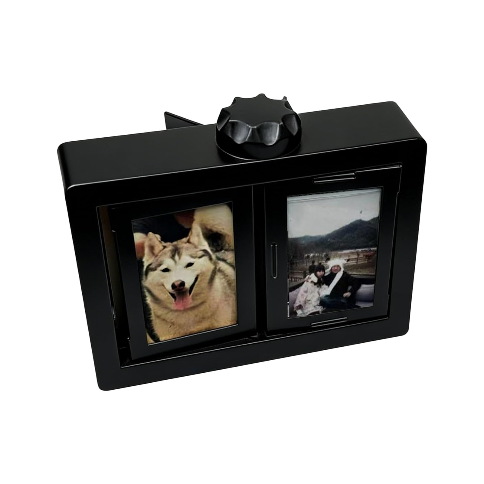 Rotatable Picture Album 2x3Inch Holds 12 Slots Desktop Shelf Display for Giving Twirling Photo Display