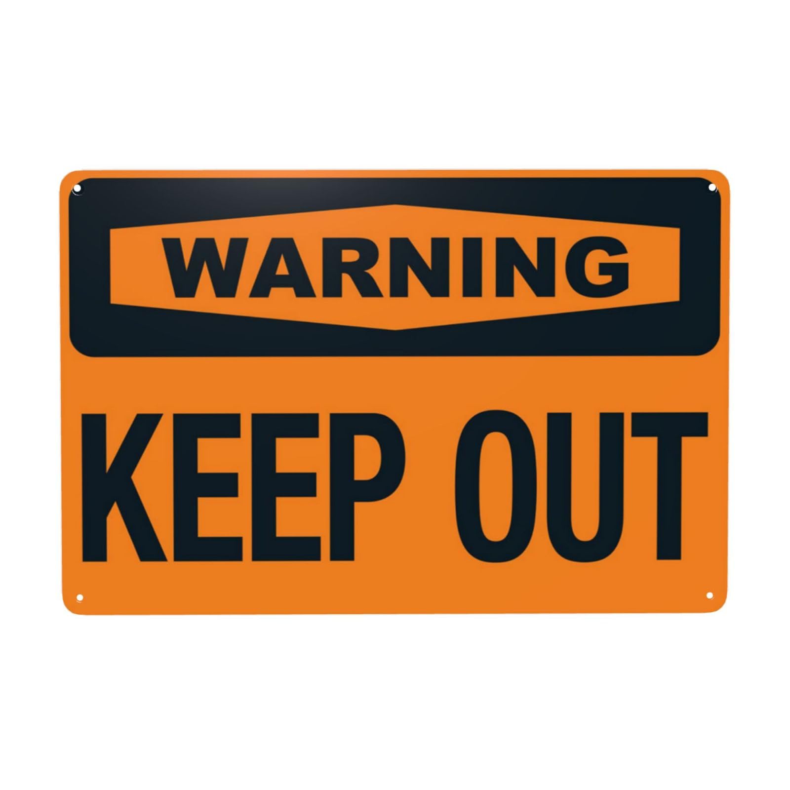 Vintage Keep Out Safety Warning Sign, Restricted Area Exclusive Personnel Wall Decor 12x8 Inch
