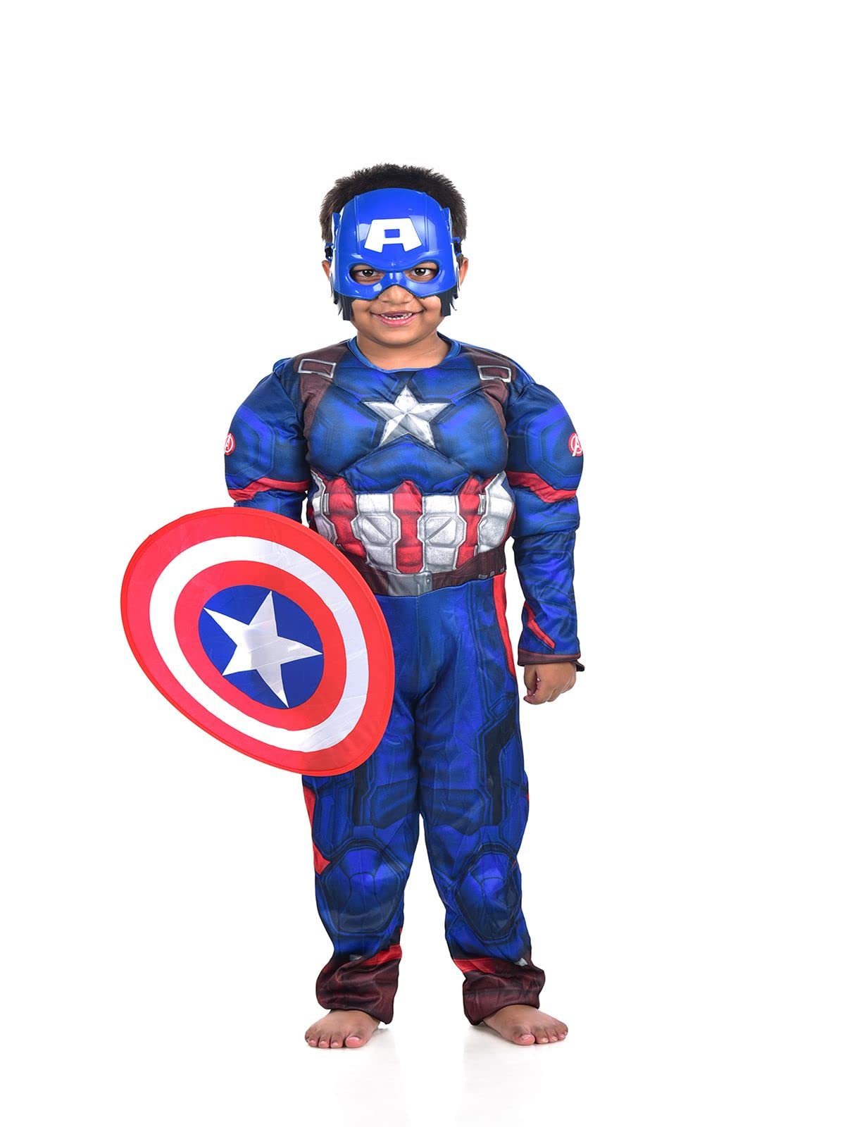 BookMyCostume American Superhero Kids Fancy Dress Costume - Muscle Look - Imported 7-8 years (B08KT8YQQF) Amazon Price History, Amazon Price Tracker