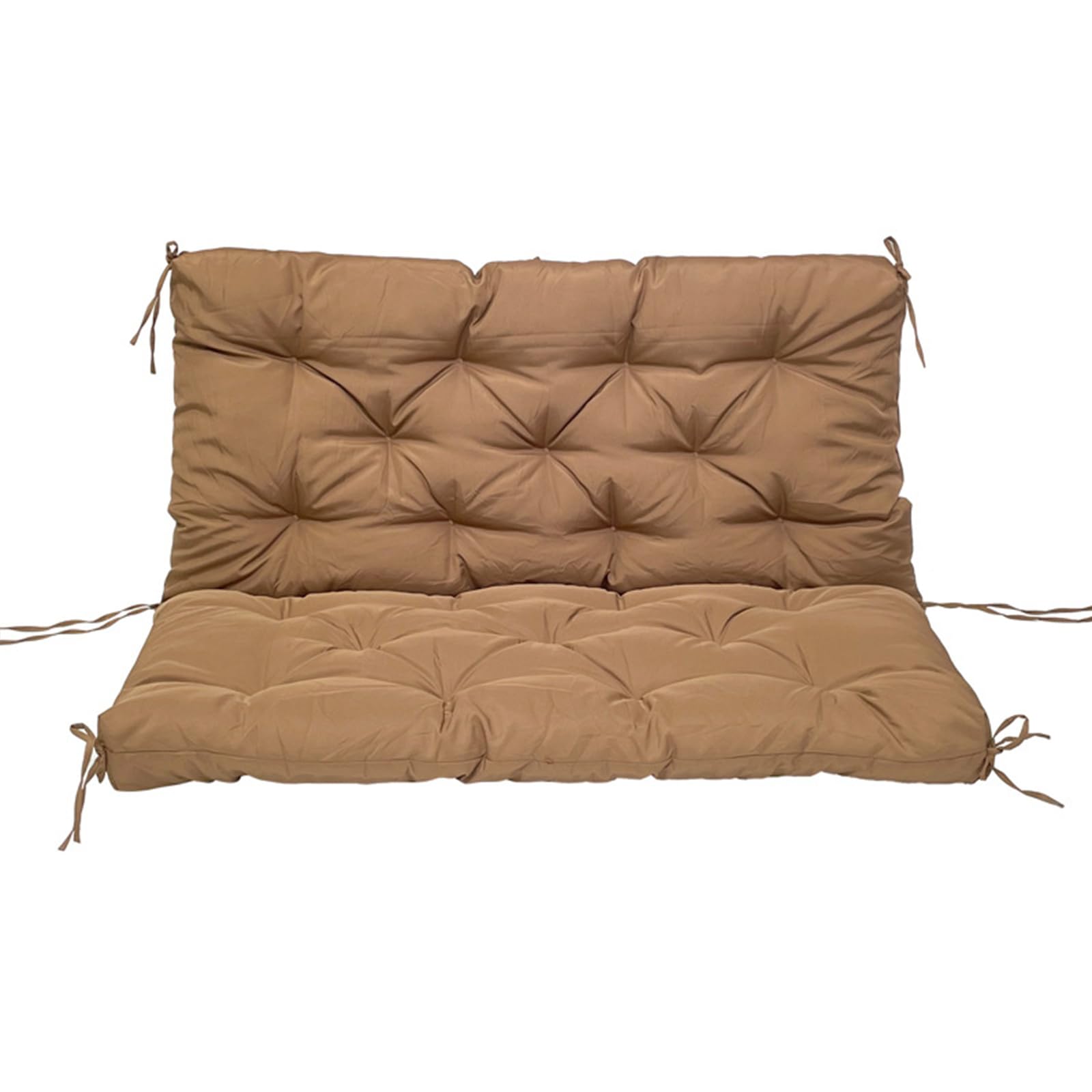 ENWIND Porch Swing Cushions, Outdoor Replacement Cushions 3 Seater with Backrest, Waterproof Bench Cushion with Ties for Patio, Porch, Garden, Backyard