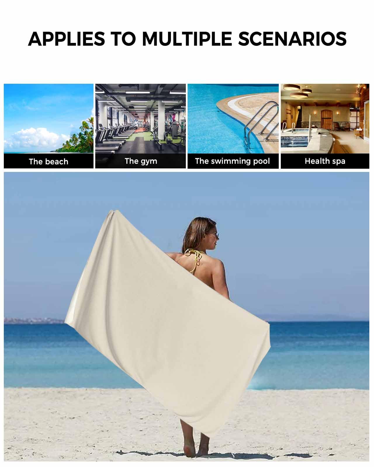 Amazon.com: Anzona White Swan 3 Piece Bath Towels Set